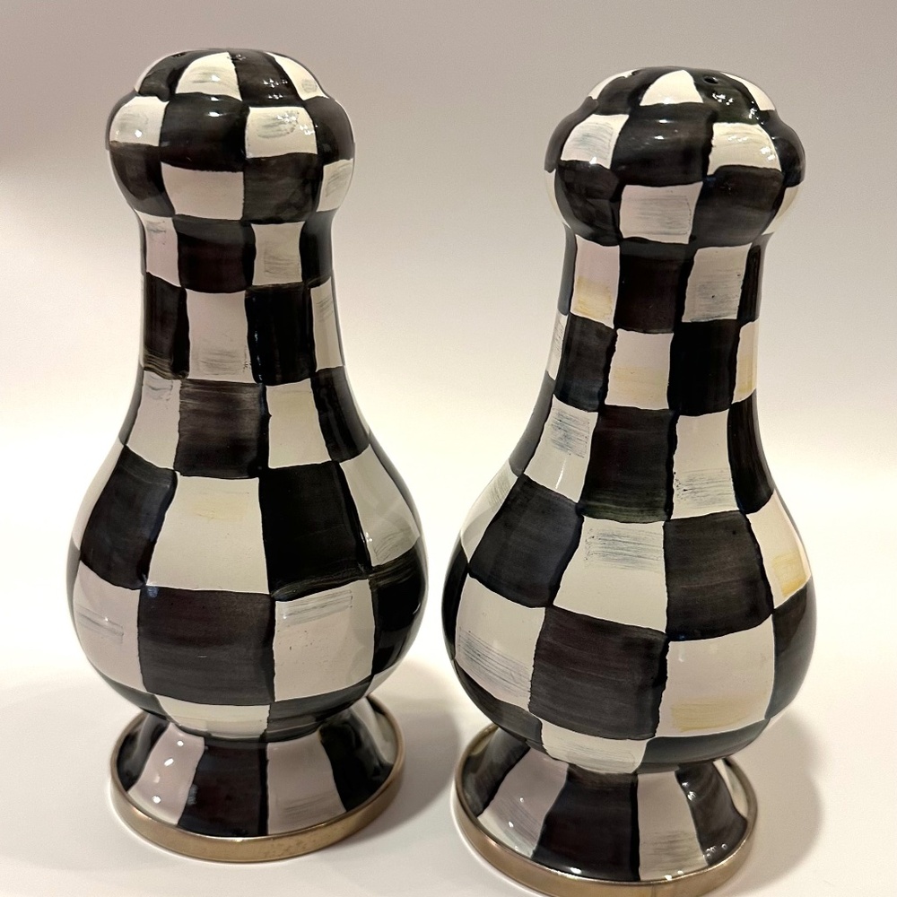Courtly Checks Salt & Pepper Shakers Mackenzie-Childs
